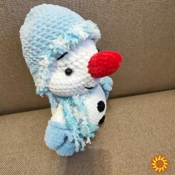 Іграшка   Сніговик в'язана   подарунок сувенір ручна робота  hand made