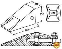 Зуб, коронка, адаптер ковша екскаватора, відвала бульдозера виготовляємо з литого металу