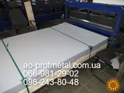 Оцинковане залізо в рулоні 0,3 мм РАЛ 9003 глянець.