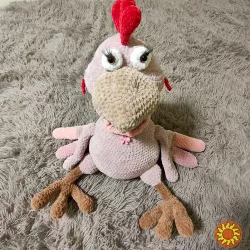 Іграшка курочка курка  пташка  в'язана 42см  велика ручна робота