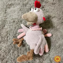 Іграшка курочка курка  пташка  в'язана 42см  велика ручна робота