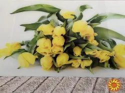 Картина на склі, тюльпани, 140Х70