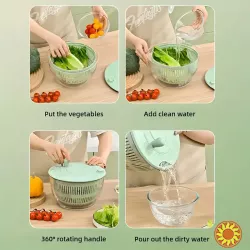 Універсальний кухонний набір | Овочерізка, сушарка та миска для салатів