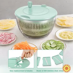 Універсальний кухонний набір | Овочерізка, сушарка та миска для салатів