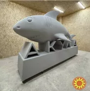 Виготовлення об’ємних рекламних логотипів і артоб’єктів для бізнесу логотип у формі акули