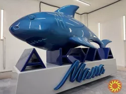 Виготовлення об’ємних рекламних логотипів і артоб’єктів для бізнесу логотип у формі акули