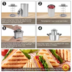 Прес-форма з термометром для м’яса