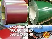 Лист оцинкованный 0.4 мм РАЛ 3005 бордовый глянец.