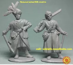 Набор солдатиков Польские воины XVII столетия 8 фигурок, 1/32м, 54 мм. солдатики, игрушки