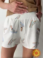 Комплект бавовняної піжами (футболка і шорти) "Slippers" (16401) (арт. 1845)