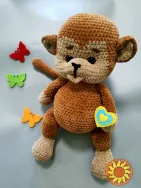 Мавпочка м'яка в'язана іграшка плюшева сувенір подарунок Handmade