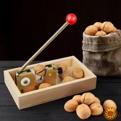 Ручний горіхокол з нержавіючої сталі з дерев’яною коробкою