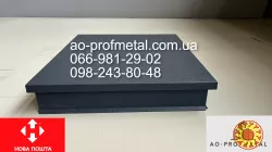 Плоский колпак для заборных столбов графитового цвета 7024 мат.