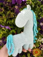 Кінь   лоша іграшка м'яка   в'язана  ручна робота