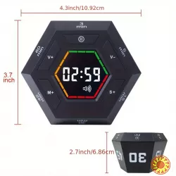 Шестикутний Магнітний Таймер-Куб зі Світлодіодним Дисплеєм