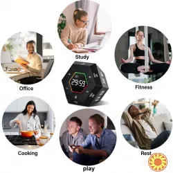 Шестикутний Магнітний Таймер-Куб зі Світлодіодним Дисплеєм