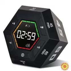 Шестикутний Магнітний Таймер-Куб зі Світлодіодним Дисплеєм