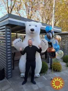 Гігант Білий ведмедик Умка привітання, ведмідь Тедді Панда