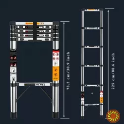 Складана телескопічна алюмінієва драбина.
