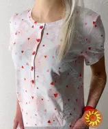 Жіноча нічна сорочка з коротким рукавом "Sweet Love" (арт. LDK 103/14/01)