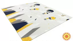 Дитячий складний килимок двосторонній Повітряна куля Н7/Н8 Звірята 200х180х1см +сумка