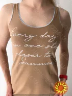 Жіночий домашній сарафан карамельного кольору з принтом (16401) (арт. 1846)