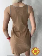 Жіночий домашній сарафан карамельного кольору з принтом (16401) (арт. 1846)