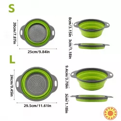 Складний силіконовий кошик для миття овочів та фруктів.