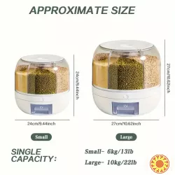 Герметичний диспенсер для зберігання зерна 6-в-1