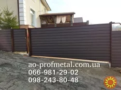 Профнастил для забора 8019 матовый.