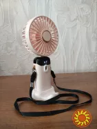 Портативний USB міні-вентилятор 5 швидкостей безшумний складаний з підставкою для телефону та дисплеєм