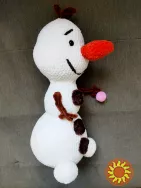 М'яка іграшка в'язана сніговик Олаф 45 см Холодне серце
