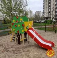 Дитяча гірка вулична металева