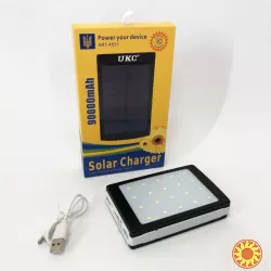 УМБ Power Bank Solar 90000 mAh мобільне зарядне з сонячною панеллю та лампою