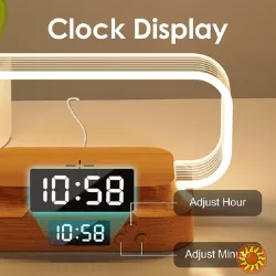 Нічник + Швидка Бездротова Зарядка 15W для iPhone, Samsung, Xiaomi.