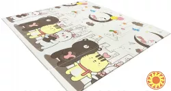 Дитячий складний килимок двосторонній Сова/Місяц 200х180х1см +сумка