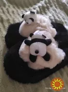 Шльопанці з хутра та з м'якою іграшкою