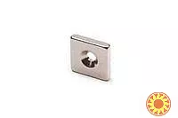 Магніт під потай 12x12x3mm 7/3 х 1 отвір