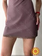 Жіноча нічна сорочка з мереживом та драпіруванням "Midnight" (16332) (арт. 1757)