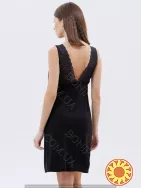 Жіноча чорна сорочка із віскози з мереживними вставками "Amour" (60047) (арт. 1726)