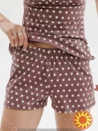 Жіноча піжама в горошок на бретелях "Midnight" (16330) (арт. 1449)