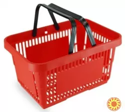 Кошик закупівельний Goldplastik GP410 22л червоний, жовтий