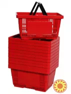 Кошик закупівельний Goldplastik GP410 22л червоний, жовтий