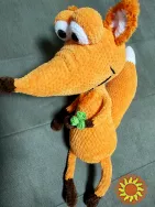 Іграшка м'яка в'язана помаранчева лисичка ручна робота подарунок сувенір