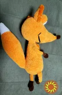 Іграшка м'яка в'язана помаранчева лисичка ручна робота подарунок сувенір