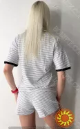 Жіночий домашній комплект з шортами "Strip Life" (16154) (арт. 1640)
