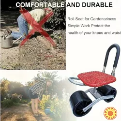 Садовий візок на колесах з обертовим сидінням