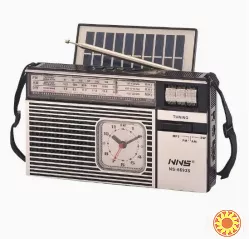 Акумуляторний радіоприймач з годинником, сонячною панеллю, USB/TF/MP3 та TWS-зв'язком