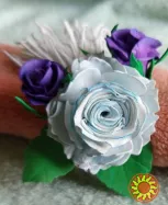 Квітковий браслет, бутоньєрка на зап'ястя - із фоамірану