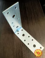 Куточок  кріпильний  цинк 100х100х35х2 з  ребром жорсткості